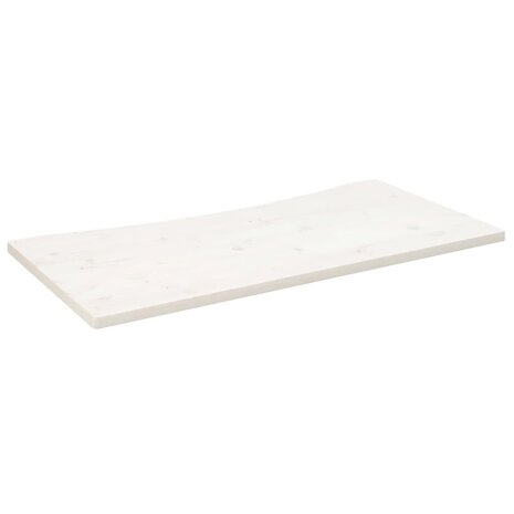 Bureaublad 110x60x2,5 cm massief grenenhout wit 2