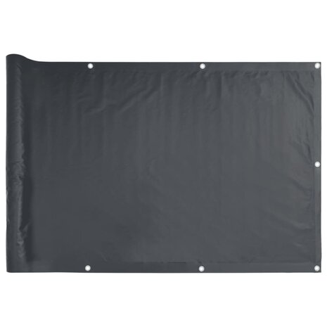 Balkonscherm Oxford textiel 75x600 cm antraciet 2