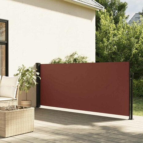 Windscherm uittrekbaar 117x300 cm bruin 1