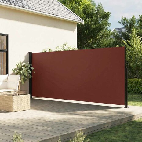 Windscherm uittrekbaar 160x500 cm bruin 1