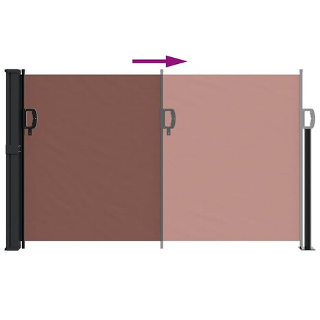 Windscherm uittrekbaar 120x600 cm bruin 5