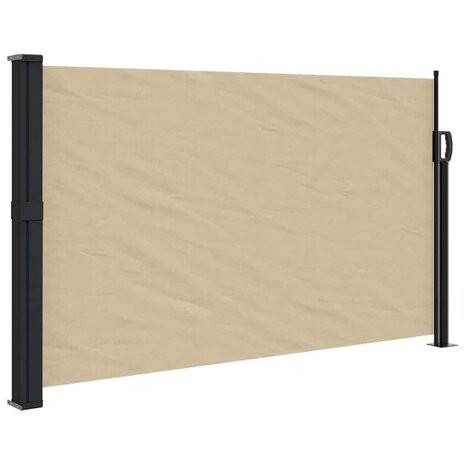 Windscherm uittrekbaar 120x600 cm beige 2