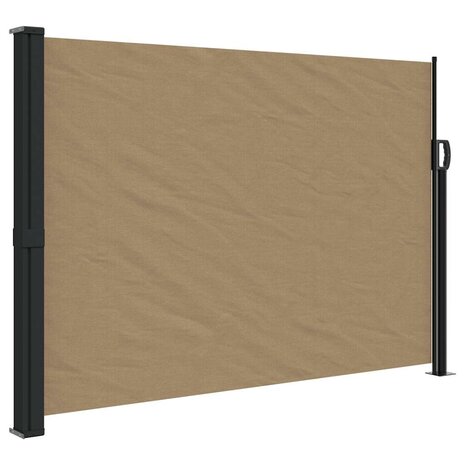 Windscherm uittrekbaar 140x600 cm taupe 2