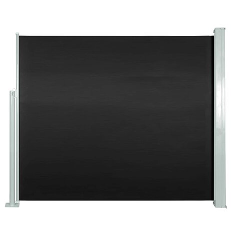 Windscherm uittrekbaar 120x300 cm zwart 1