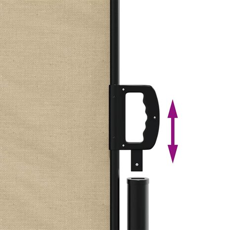 Windscherm intrekbaar 170x300 cm beige 6