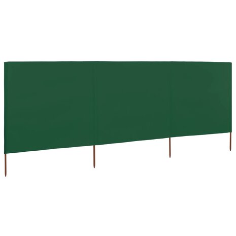 Windscherm 3-panelen 400x80 cm stof groen 2