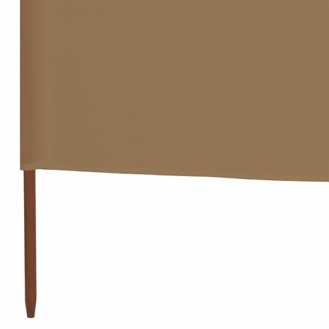 Windscherm 5-panelen 600x80 cm stof taupe 5
