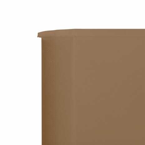 Windscherm 6-panelen 800x160 cm stof taupe 4