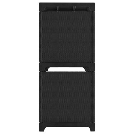 Kast met 6 vakken 103x30x72,5 cm stof zwart 3