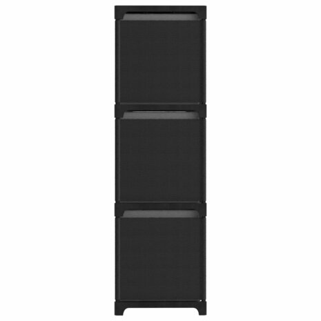 Kast met 9 vakken met boxen 103x30x107,5 cm stof zwart 3