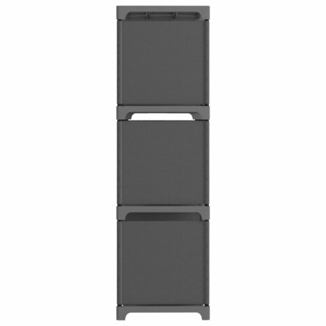 Kast met 9 vakken 103x30x107,5 cm stof grijs 3