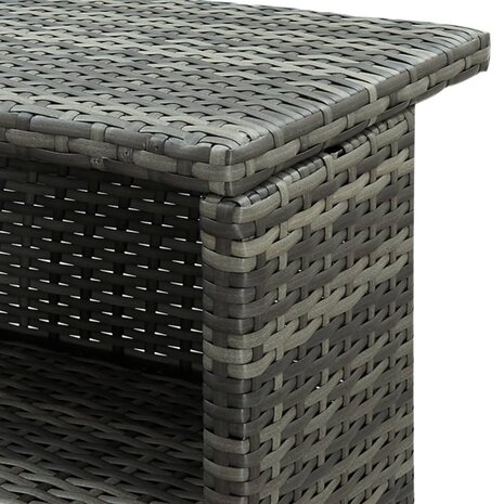 Tuinbartafel 120x55x110 cm poly rattan grijs 7