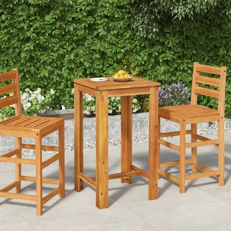 Tuinbartafel 60x60x105 cm massief acaciahout  1