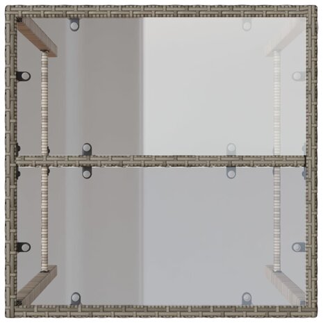 Tuinbartafel 70x70x110 cm poly rattan grijs 8