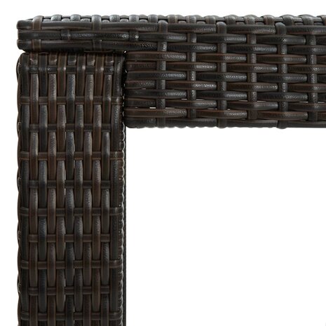 Tuinbartafel 60,5x60,5x110,5 cm poly rattan bruin 4