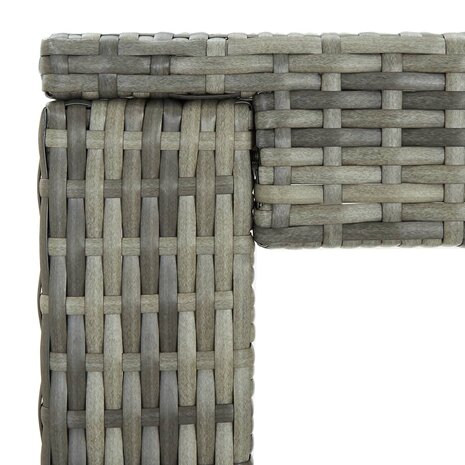 Tuinbartafel 60,5x60,5x110,5 cm poly rattan grijs 5