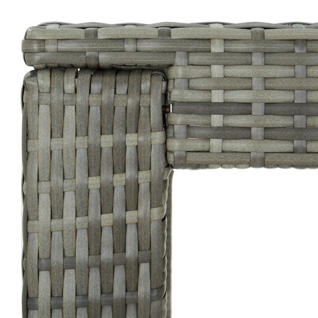 Tuinbartafel 100x60,5x110,5 cm poly rattan grijs 4