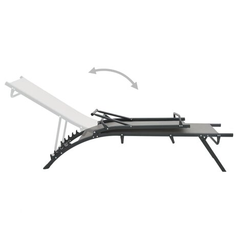 Ligbedden 2 st textileen en staal 4