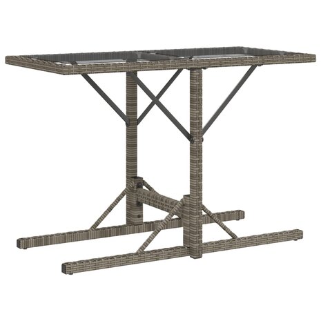 3-delige Bistroset met kussens poly rattan grijs 7