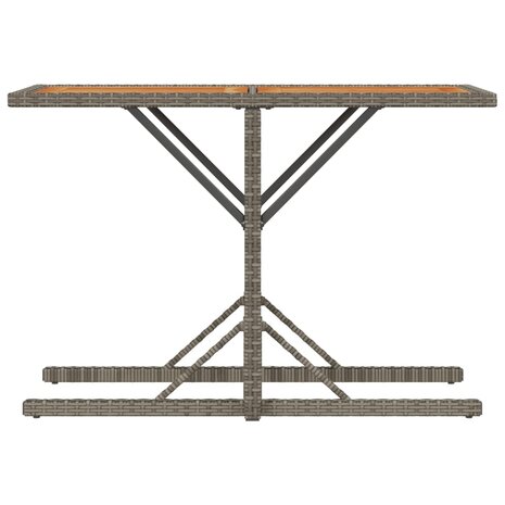 3-delige Bistroset met kussens poly rattan grijs 8