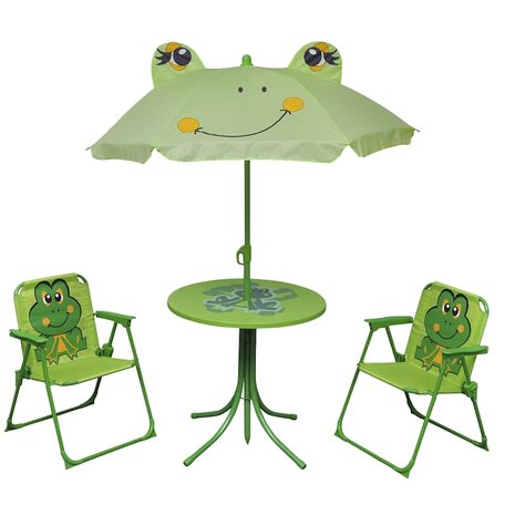 3-delige Bistroset voor kinderen met parasol groen 1