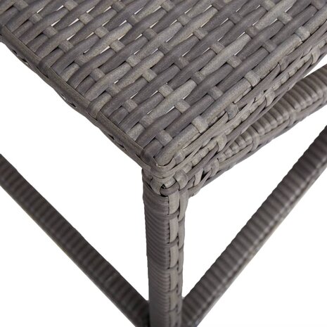 Tuinbank 120 cm poly rattan grijs 4