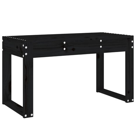 Tuinbank 80x38x45 cm massief grenenhout zwart 2