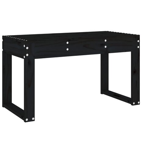 Tuinbank 80x38x45 cm massief grenenhout zwart 5
