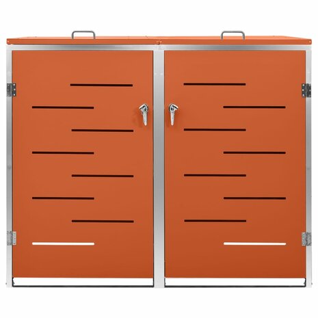 Containerberging dubbel 138x77,5x112,5 cm roestvrij staal 3
