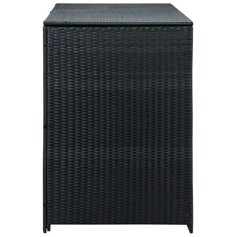 Containerberging dubbel 148x80x111 cm poly rattan zwart  5