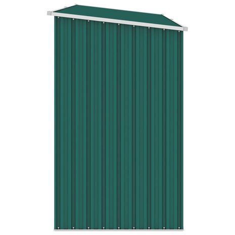 Brandhoutschuur 245x98x159 cm gegalvaniseerd staal groen 3