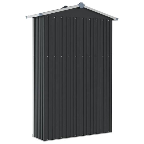 Tuinschuur 116x45x175 cm gegalvaniseerd staal grijs 6
