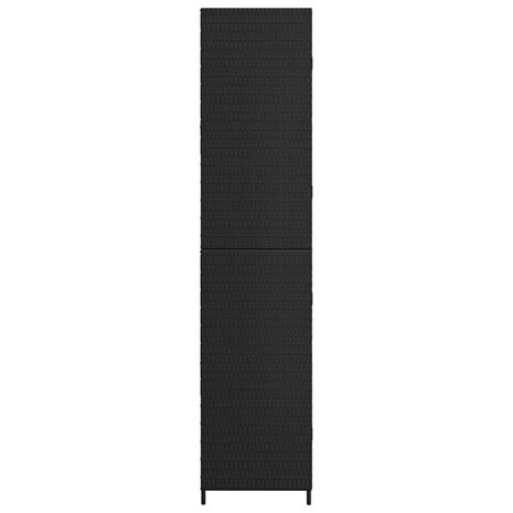 Tuinkast 59x40x180 cm poly rattan zwart 5