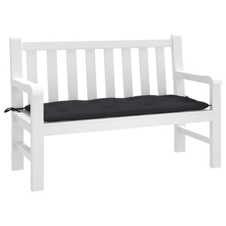 Tuinbankkussen 120x50x7 cm oxford stof zwart 1