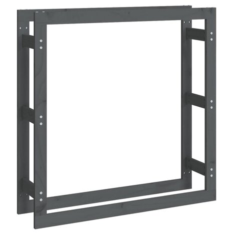 Haardhoutrek 100x25x100 cm massief grenenhout grijs 2