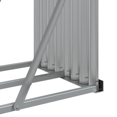 Haardhoutopslag 180x45x100 cm gegalvaniseerd staal groen 8