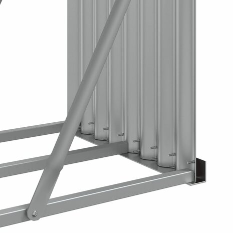 Haardhoutopslag 234x45x100 cm gegalvaniseerd staal groen 8