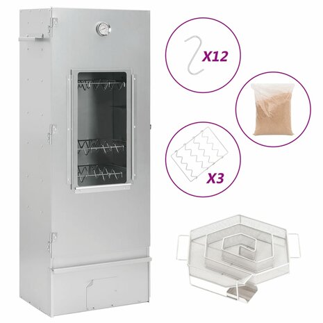 BBQ-rookoven met koude rookgenerator gegalvaniseerd staal 1