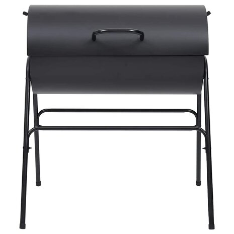 Barbecuevat met 2 kookroosters 80x95x90 cm staal zwart 3