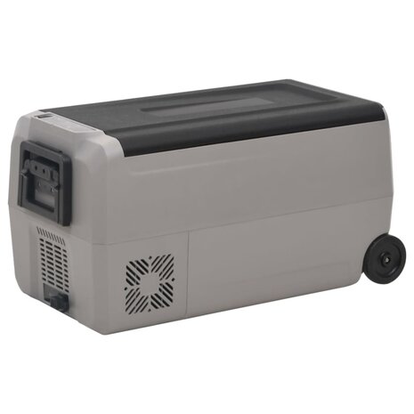 Koelbox met wielen en handvat 36 L polypropeen zwart en grijs 1