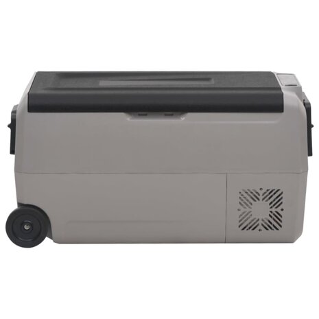 Koelbox met wielen en handvat 36 L polypropeen zwart en grijs 3
