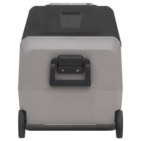 Koelbox met wielen en handvat 36 L polypropeen zwart en grijs 4