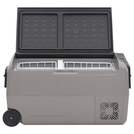 Koelbox met wielen en handvat 36 L polypropeen zwart en grijs 6