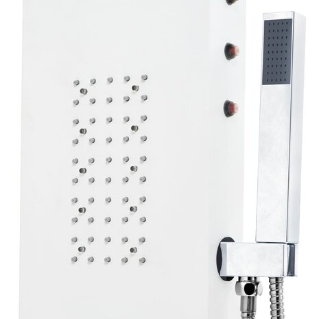 Douchepaneel 20x44x130 cm aluminium wit 8