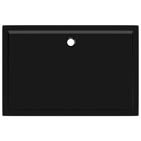 Douchebak rechthoekig 80x120 cm ABS zwart 6