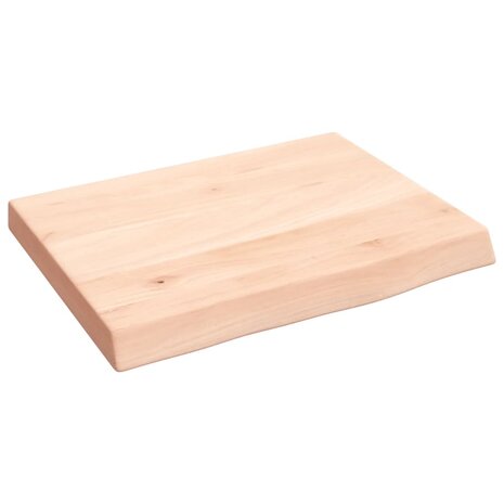 Wastafelblad 40x30x(2-4) cm onbehandeld massief hout 2