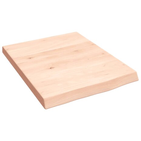 Wastafelblad 40x50x(2-4) cm onbehandeld massief hout 2