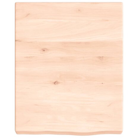 Wastafelblad 40x50x(2-6) cm onbehandeld massief hout 3