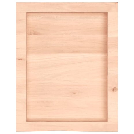 Wastafelblad 40x50x(2-6) cm onbehandeld massief hout 4