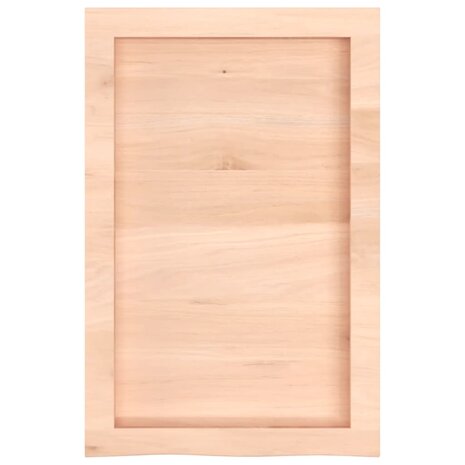 Wastafelblad 40x60x(2-6) cm onbehandeld massief hout 4